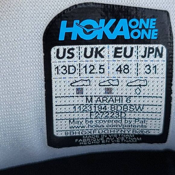 Hoka One One ARAHI 6 - Men's running shoes  - Size 13D - Picture 11 of 11